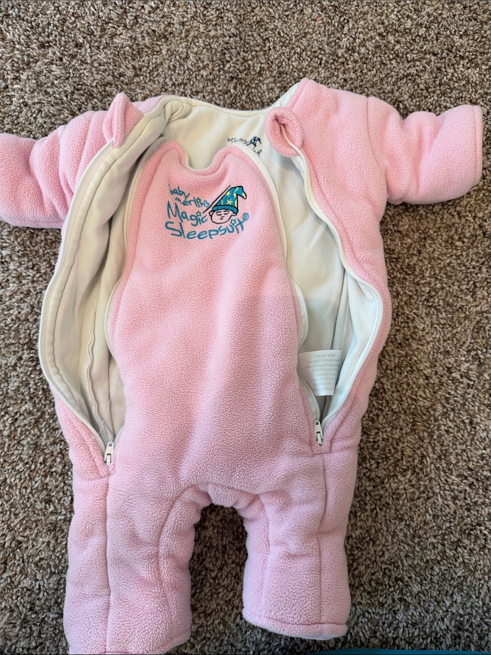 Pink Baby Magic Sleepsuit Fleece One-Piece